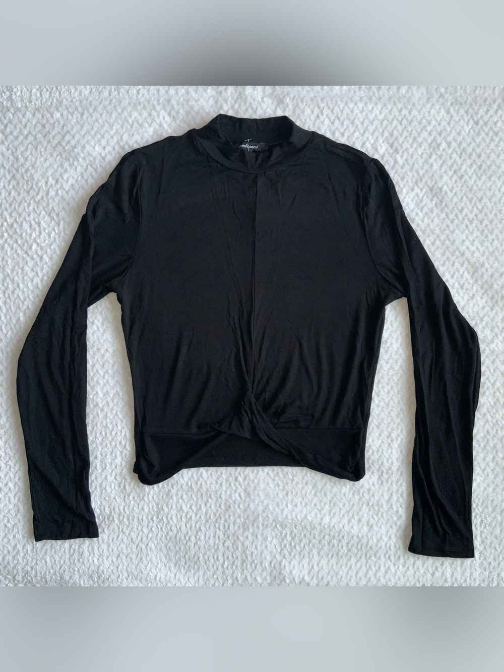 Fashion Nova Marine Front Twist Mock Top